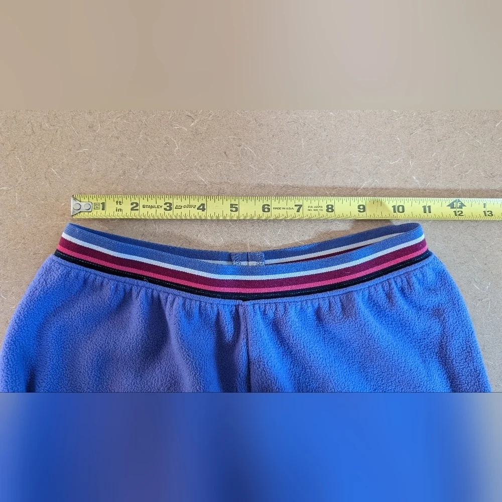 LL Bean Girls Cornflower Blue Fleece Warmup Suit Top 14/16 Pants 12 EUC